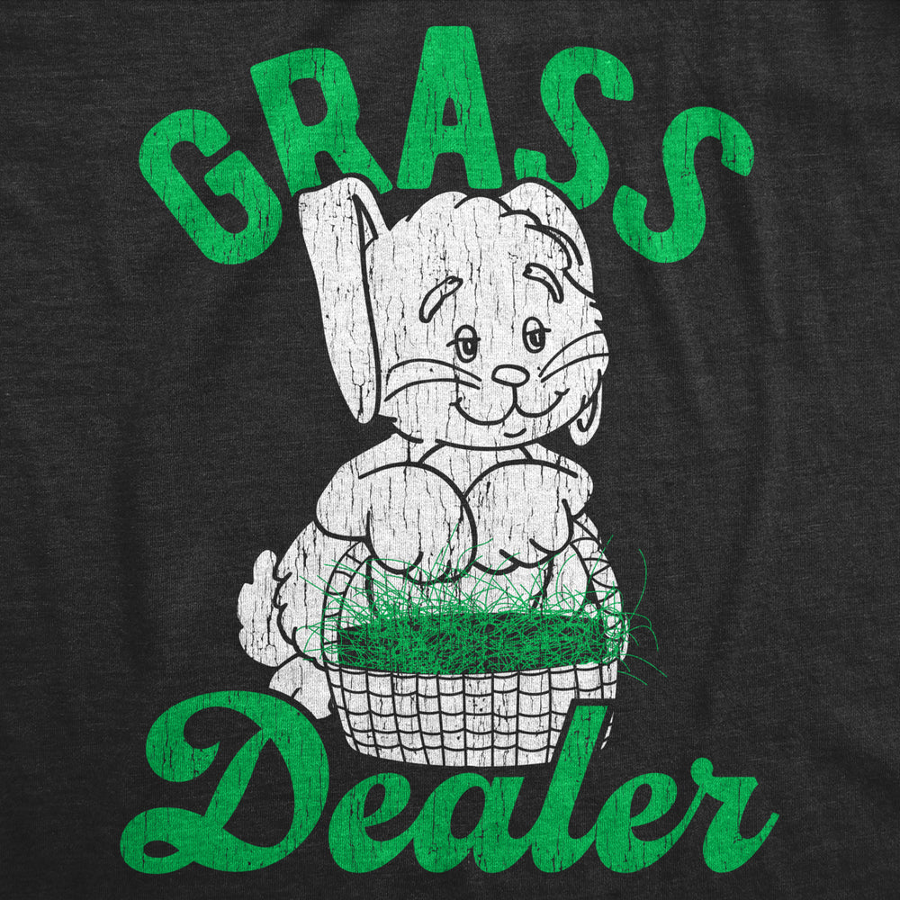 Mens Grass Dealer Tshirt Funny Easter Bunny Basket Holdiay Novelty Tee Image 2