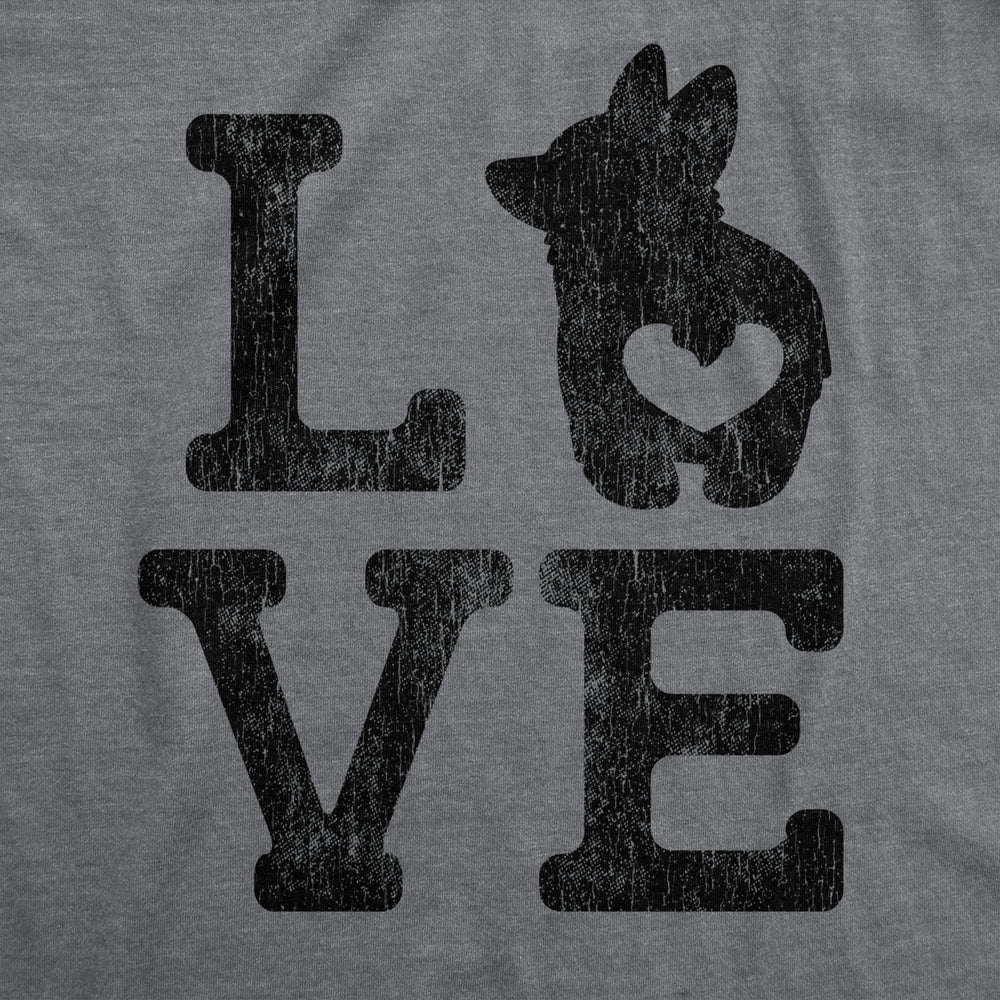 Womens Love Corgi T shirt Funny Pet Puppy Dog Mom Animal Lover Graphic Tee Image 2