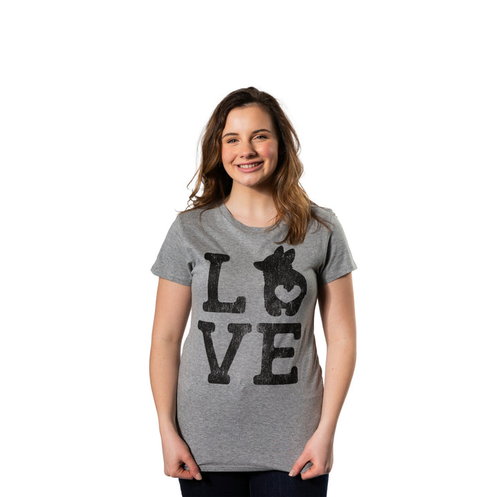 Womens Love Corgi T shirt Funny Pet Puppy Dog Mom Animal Lover Graphic Tee Image 4