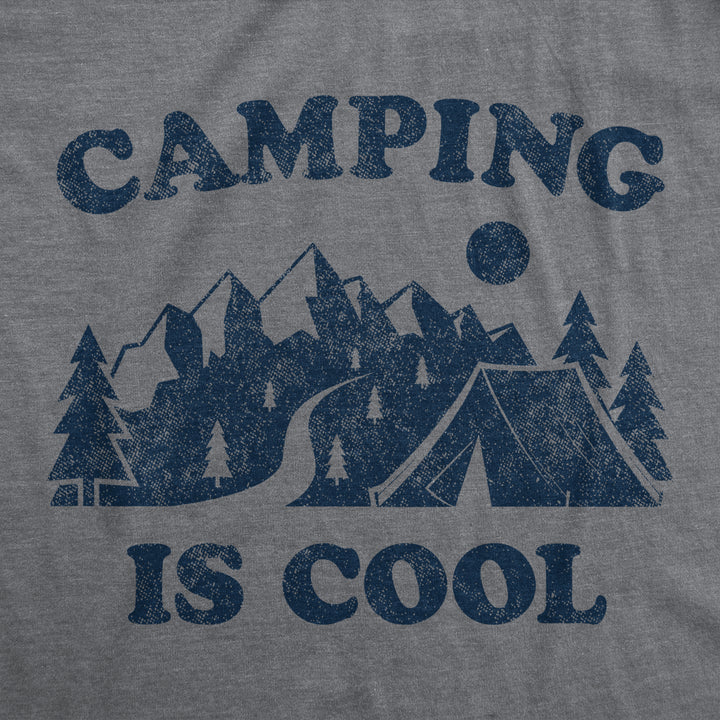 Mens Camping Is Cool Tshirt Funny Outdoor Adventure Hiking Tent Novelty Graphic Tee Image 2