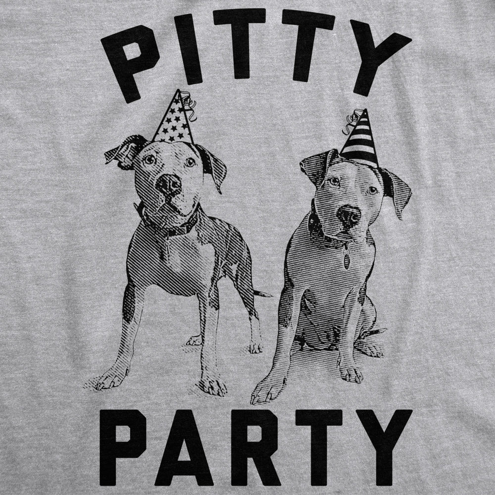 Mens Pitty Party T Shirt Cute Pitbull Dog Tee Gift for Pet Owner Image 2