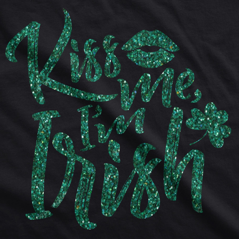 Womens Kiss Me Im Irish Green T Shirt Funny St Cute Saint Patricks Day Shirt Image 2