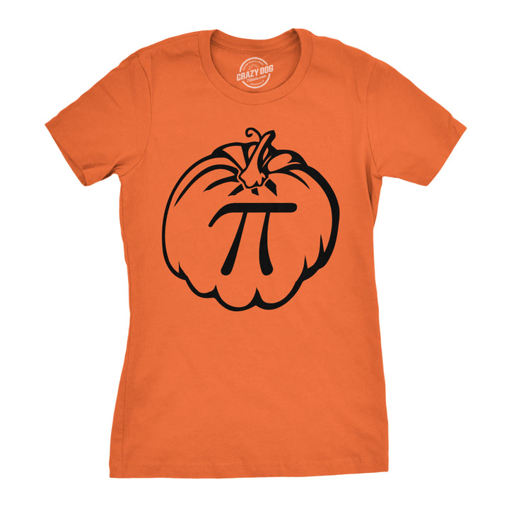 Womens Pumpkin Pi T Shirt Math Shirt Pie Thanksgiving Tee for Women Image 1