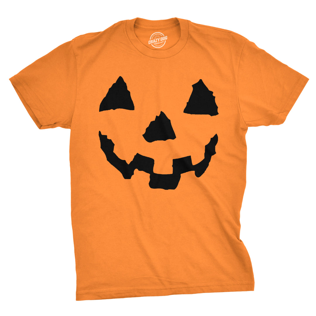 Pumpkin Face T-Shirt Funny Halloween Jack O Lantern Shirt Image 1