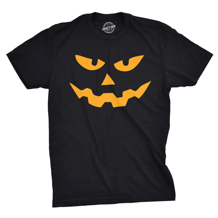 Mens Triangle Nose Pumpkin Face Funny Fall Halloween Spooky T Shirt Image 1