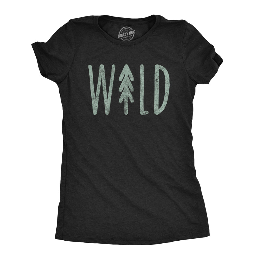 Womens Wild T shirt Cute Vacation Adventure Camping Hiking Vintage Graphic Tee Image 1