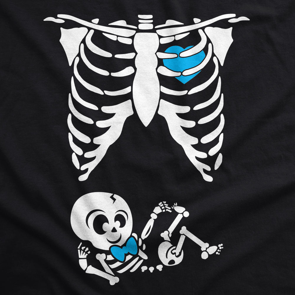 Maternity Baby Boy Skeleton Cute Halloween Pregnancy Bump Tshirt Image 2