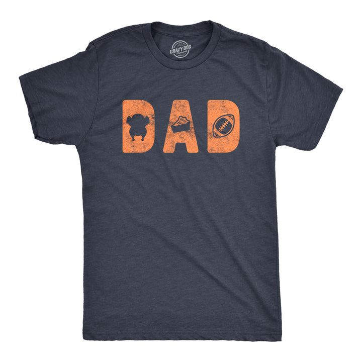 Mens Dad Thanksgiving Tshirt Funny Turkey Day Graphic Novelty Father Tee Image 1