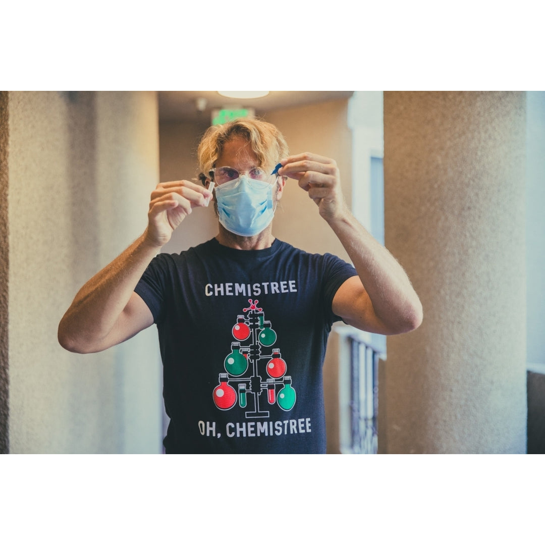 Mens Chemistree T shirt Funny Chemistry Science Christmas Nerdy Graphic Cool Tee Image 4