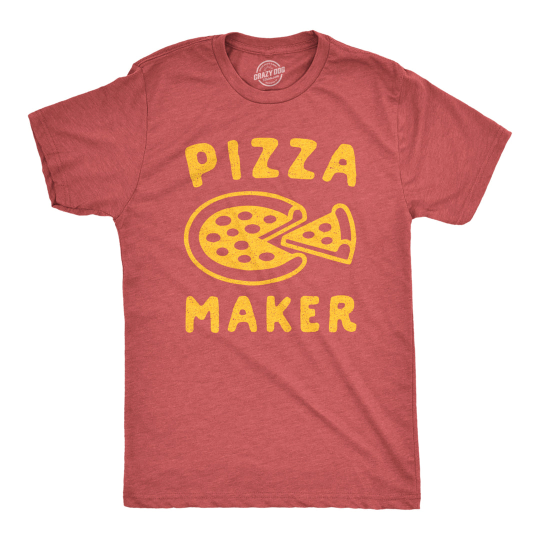 Mens Pizza Maker Tshirt Funny Italian Food Dad Baby Announcement Tee Image 1