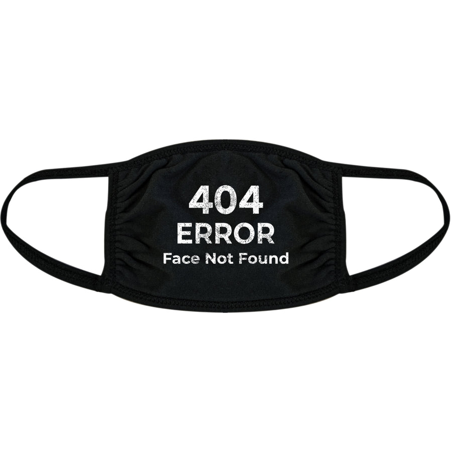 404 Error Face Not Found Face Mask Funny Internet Humor Nose And Mouth Covering Image 1