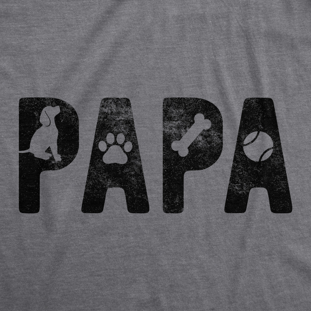 Mens Papa Dog Tshirt Funny Pet Puppy Dog Grandpa Graphic Novelty Tee Image 2