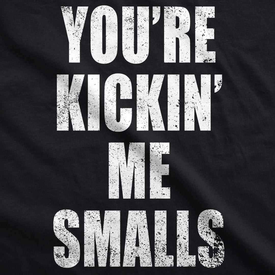 Maternity Kicking Me Smalls Funny T shirt Pregnancy Announcement Novelty Tee Image 2