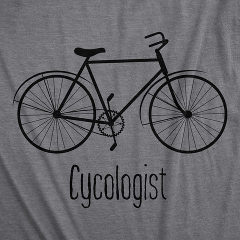 Mens Cycologist Funny Psychology Biking Cyclist Novelty Sarcasm Graphic T Shirt Image 2