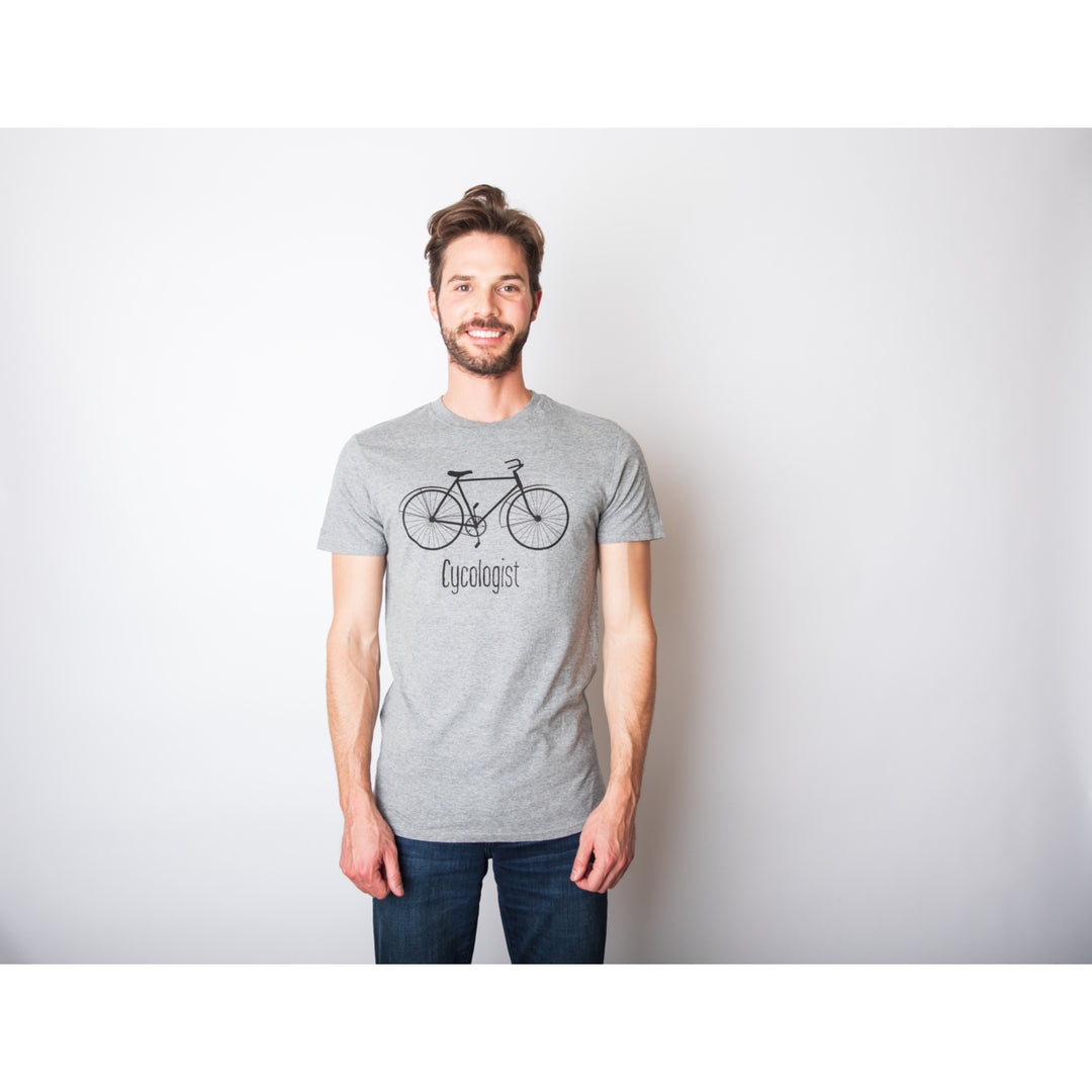 Mens Cycologist Funny Psychology Biking Cyclist Novelty Sarcasm Graphic T Shirt Image 4