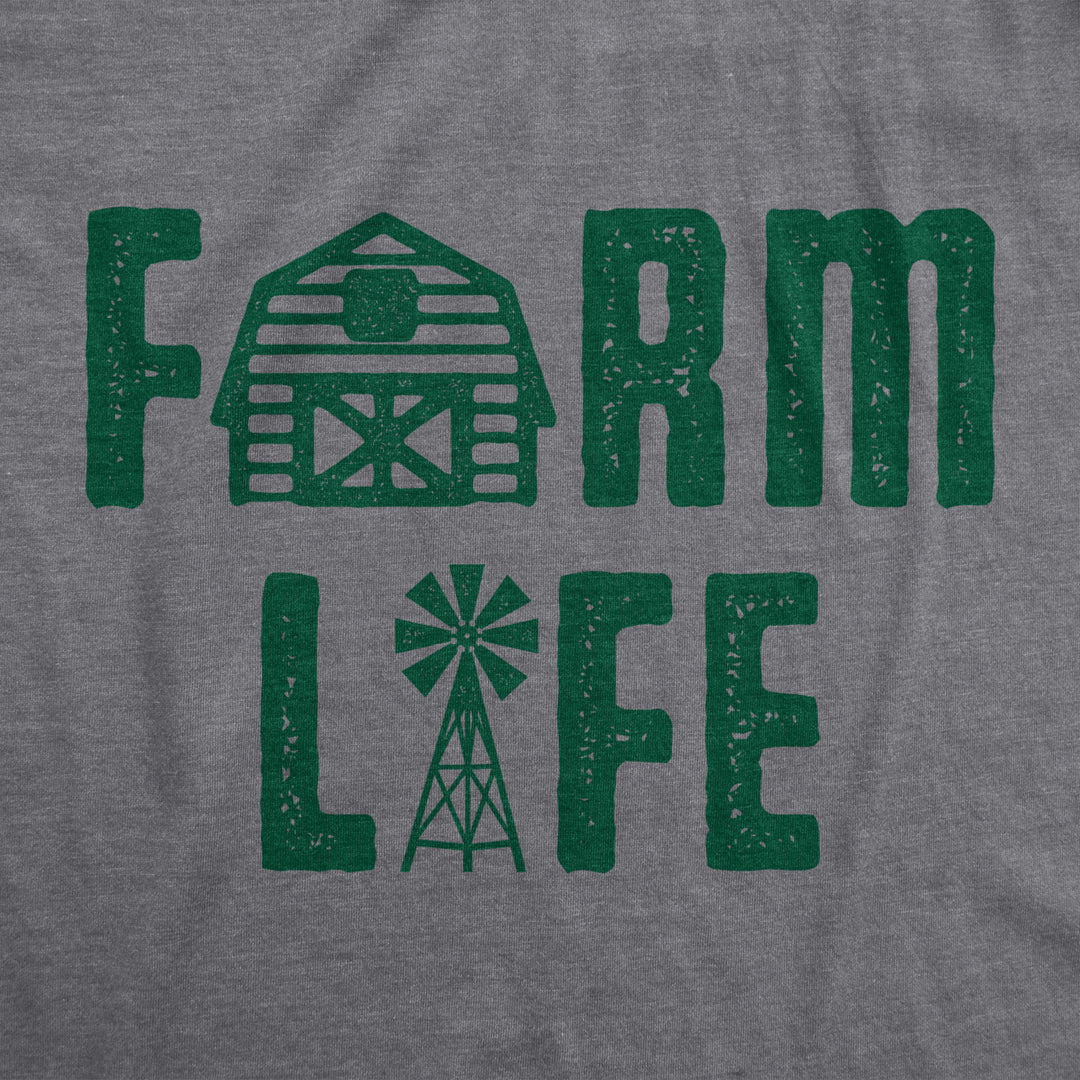 Mens Farm Life Tshirt Funny Country Lifestyle Graphic Novelty Tee Image 2