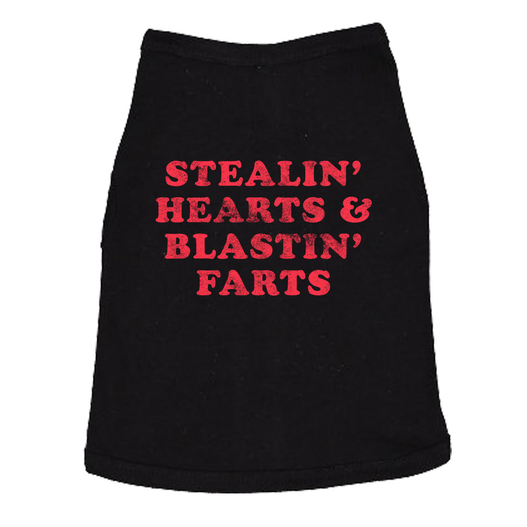 Stealin Hearts And Blastin Farts Dog Shirt Funny Pet Puppy Lover Hilarious Pass Gas Shirt Image 1