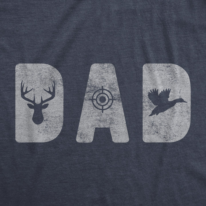 Mens Dad Hunting Tshirt Funny Fathers Day Outdoor Deer Hunter Graphic Tee Image 2