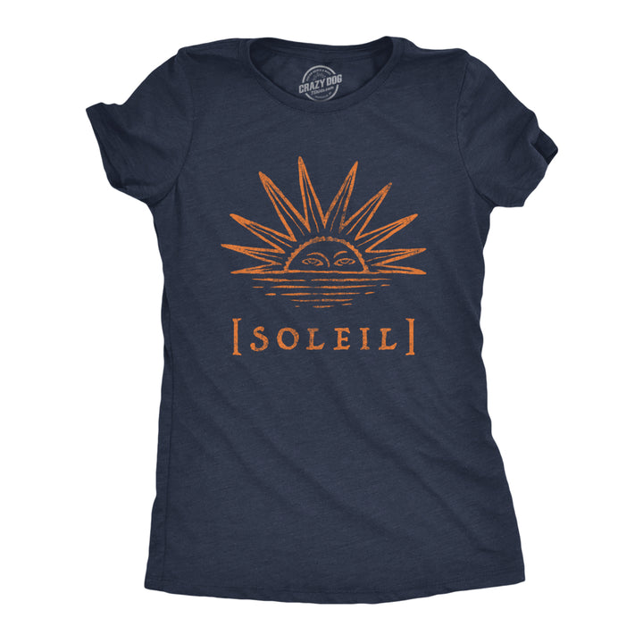 Womens Soleil Tshirt Cute Mother Sun Planet Earth Graphic Novelty Tee Image 1