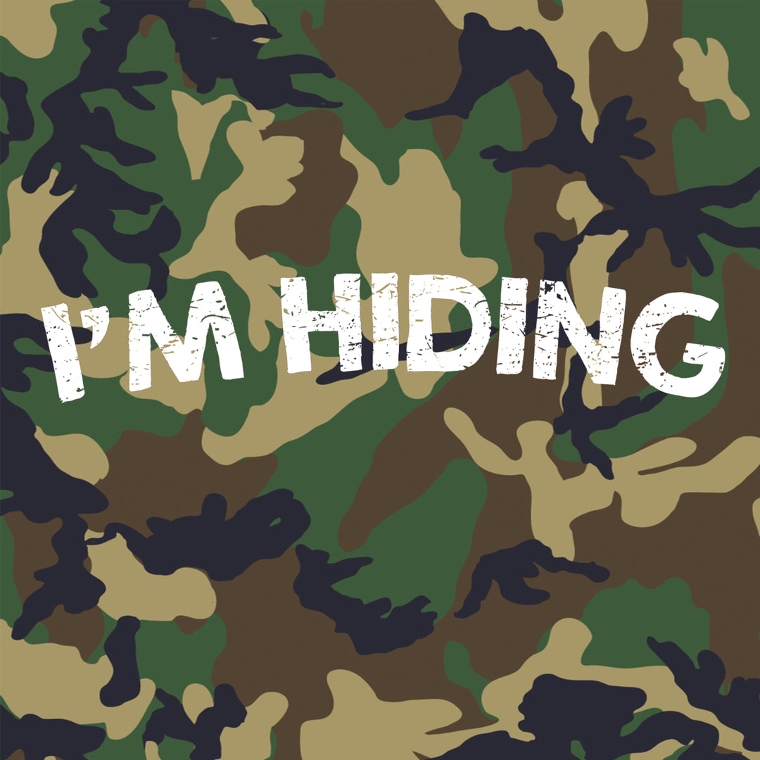 Mens Im Hiding Camo T Shirt Funny Sarcastic Military Hunting Novelty Dad Joke Image 1