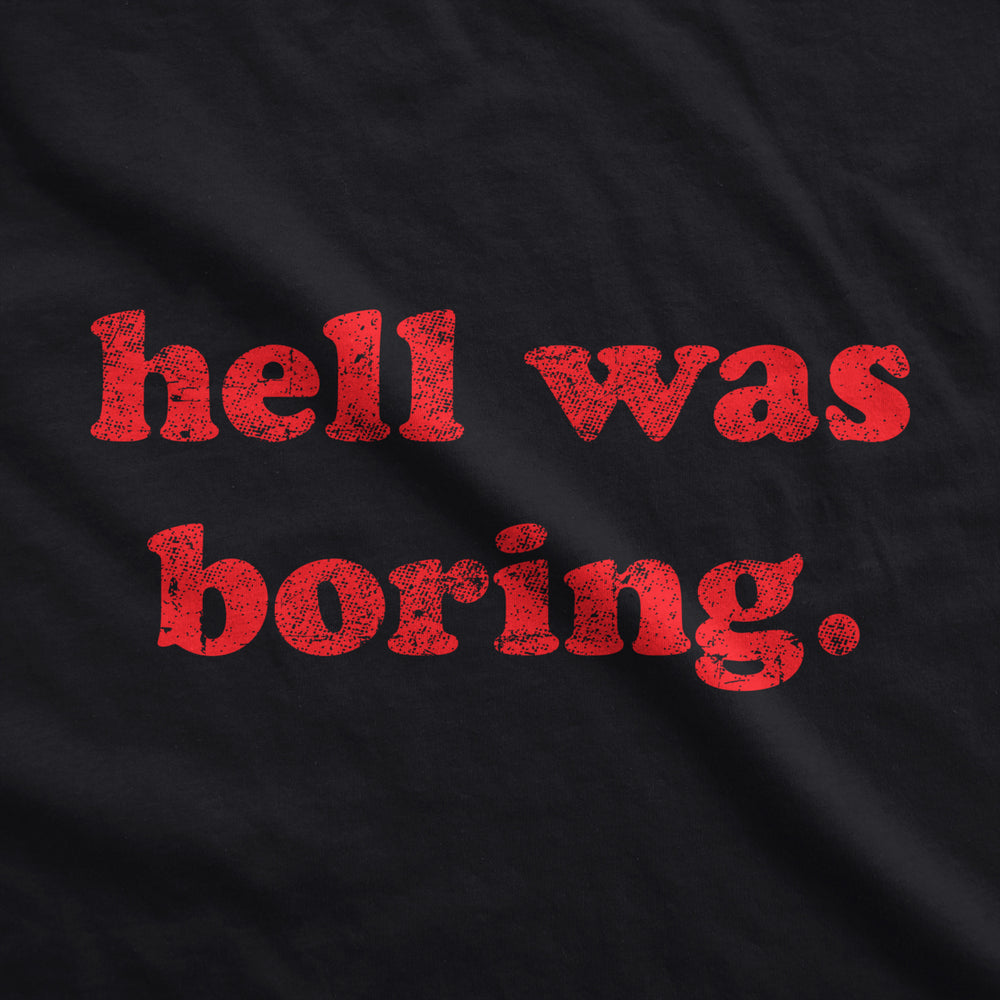 Hell Was Boring Face Mask Funny Halloween Devil Graphic Nose And Mouth Covering Image 2