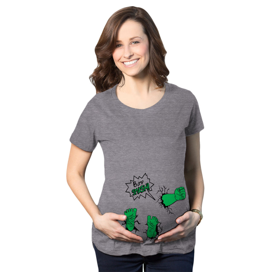 Maternity Bump Smash T shirt Funny  Baby Announcement Gender Reveal Pregnancy Image 1