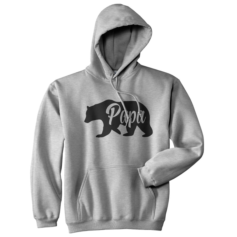 Papa Bear Hoodie Funny Fathers Day Graphic Novelty Sweatshirt For Dad Novelty Image 1