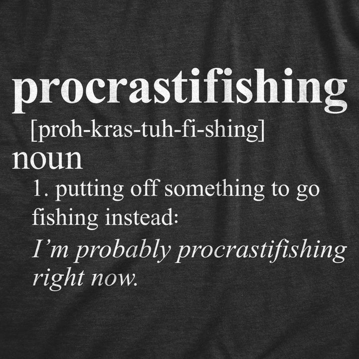 Mens Procrastifishing T shirt Funny Fishing Grandpa Fisherman Fish Image 2