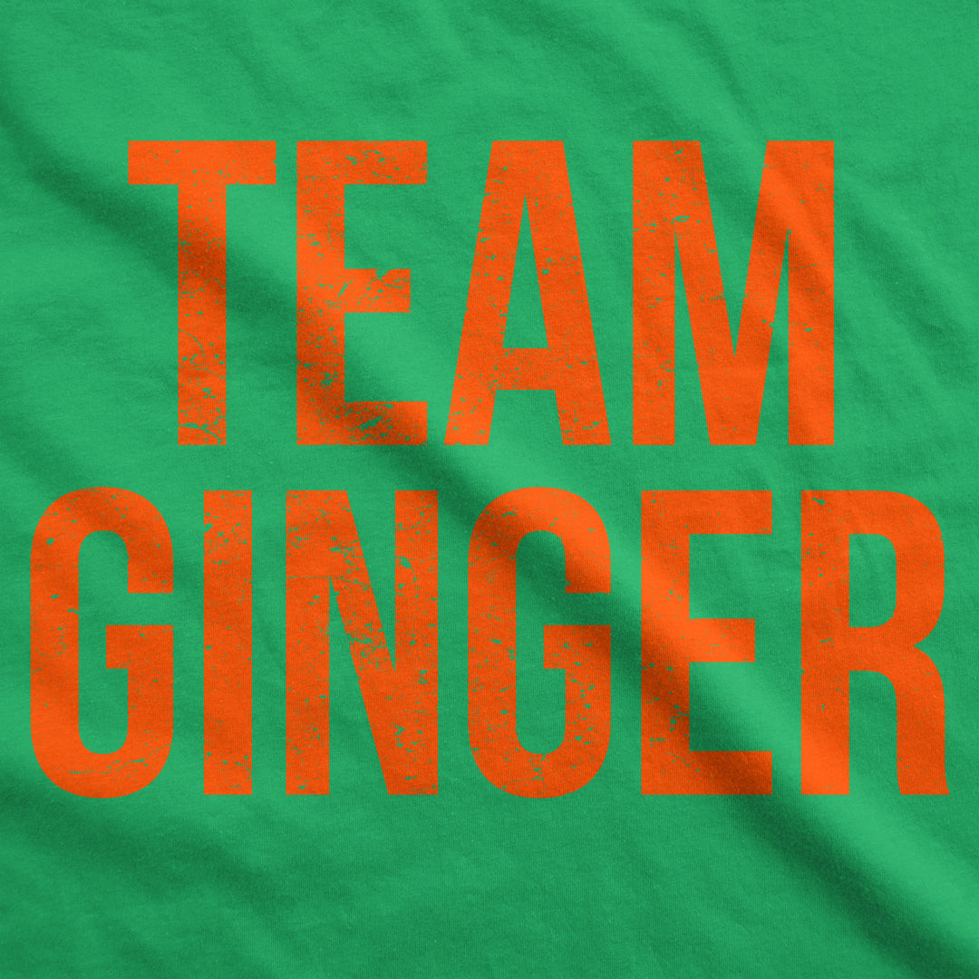 Mens Team Ginger T Shirt Funny Red Head St Saint Patricks Day Irish Tee For Guys Image 2