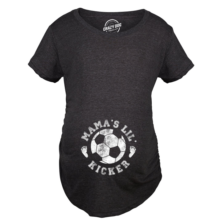 Maternity Mamas Little Kicker Tshirt Cute Soccer Pregnancy Tee Image 4