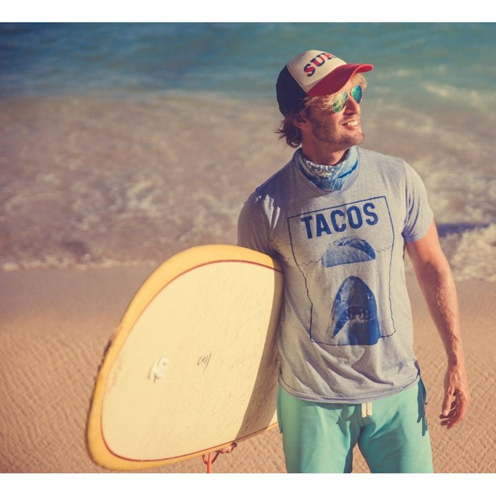 Mens Tacos Shark Tshirt Funny Jaws Tee For Guys Image 4