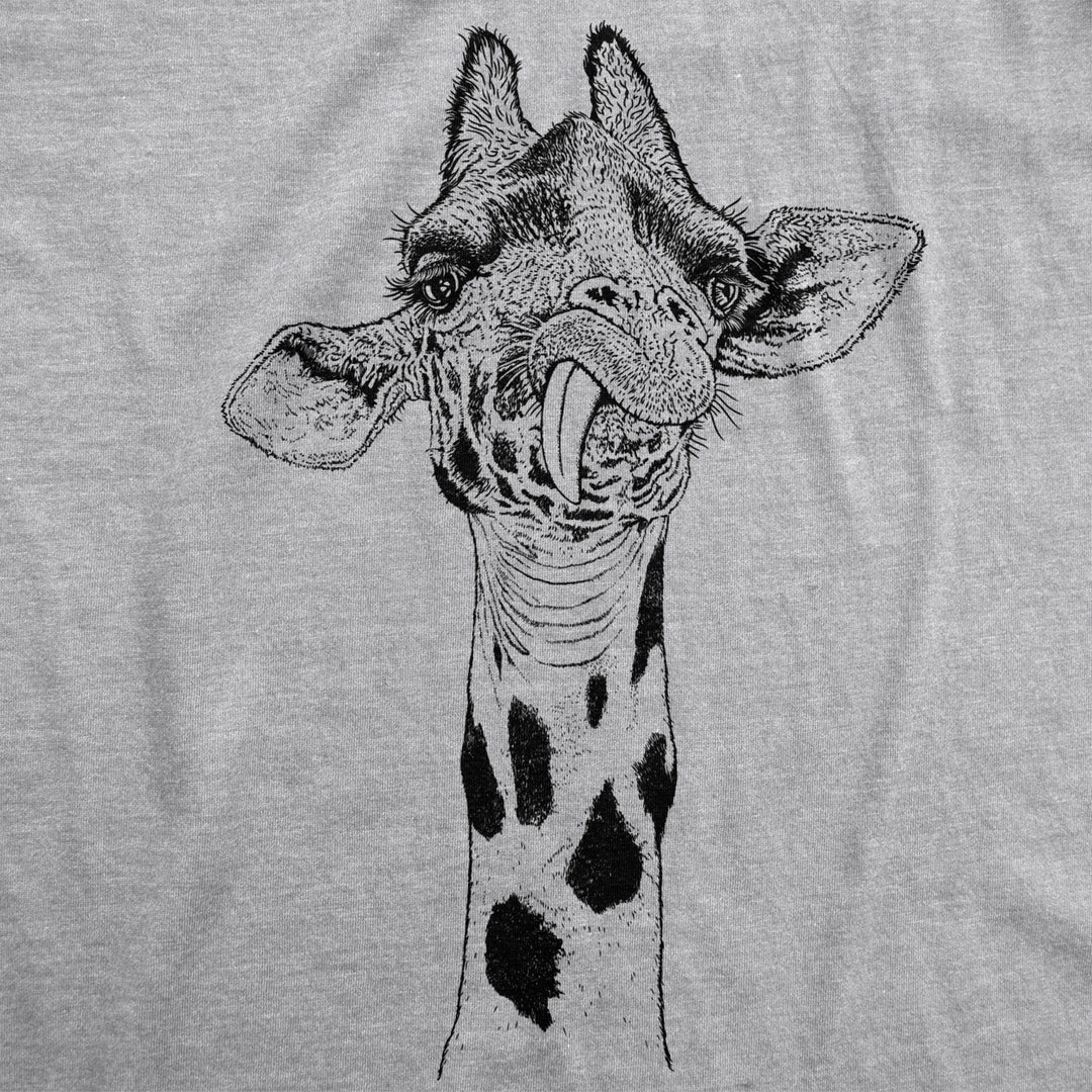 Womens Ask Me About My Giraffe T Shirt Funny Costume Flip Up Shirt Image 4