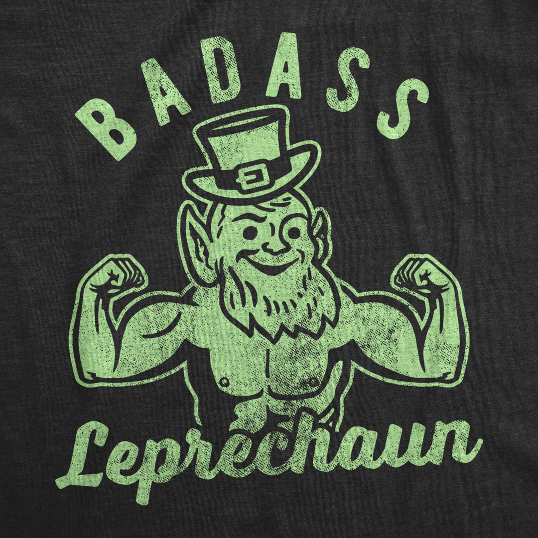 Mens bada** Leprechaun Tshirt Funny Fitness Workout St Patricks Day Irish Graphic Tee Image 2