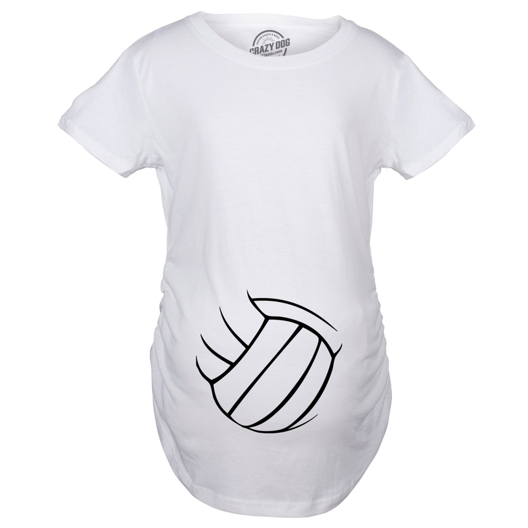 Maternity Volleyball Bump Funny Pregnant Shirt Announce Pregnancy T shirt Image 2