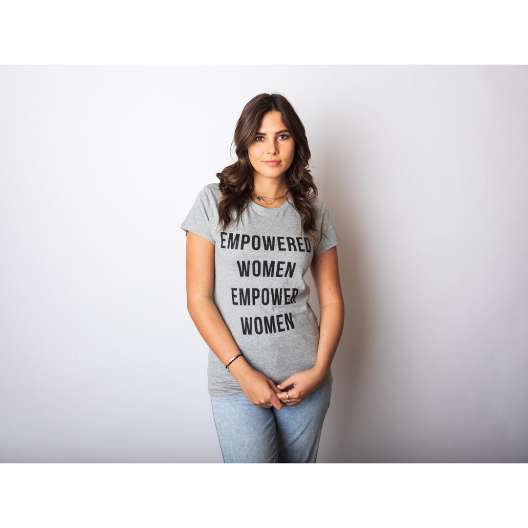 Womens Empowered Women Empower Women T-shirt Cool Lady Girl Power Feminism Tee Image 4