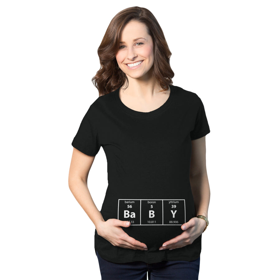 Maternity Baby Element Funny Announcement T Shirt Cool Pregnant Top Image 1