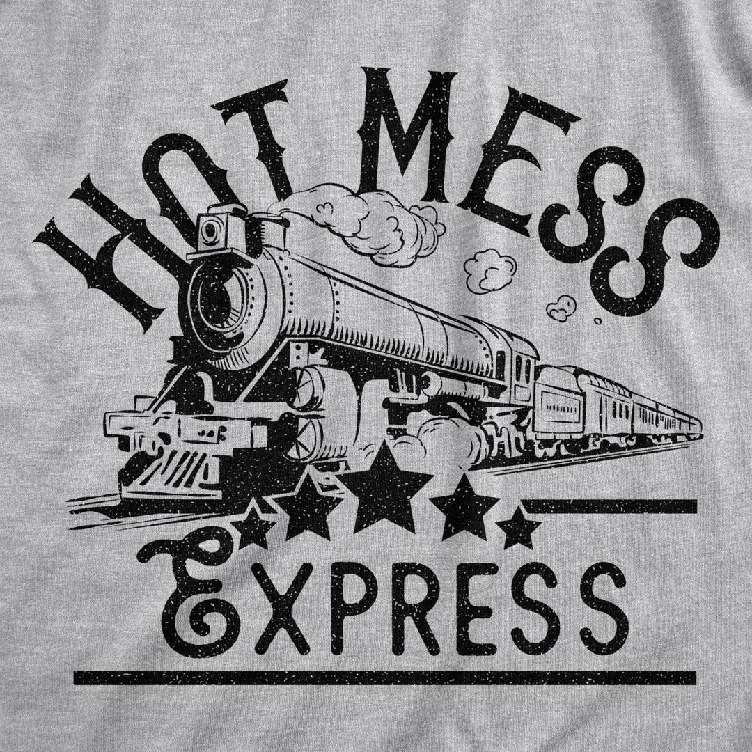 Womens Hot Mess Express Tshirt Funny Train Hangover Novelty Party Tee Image 2