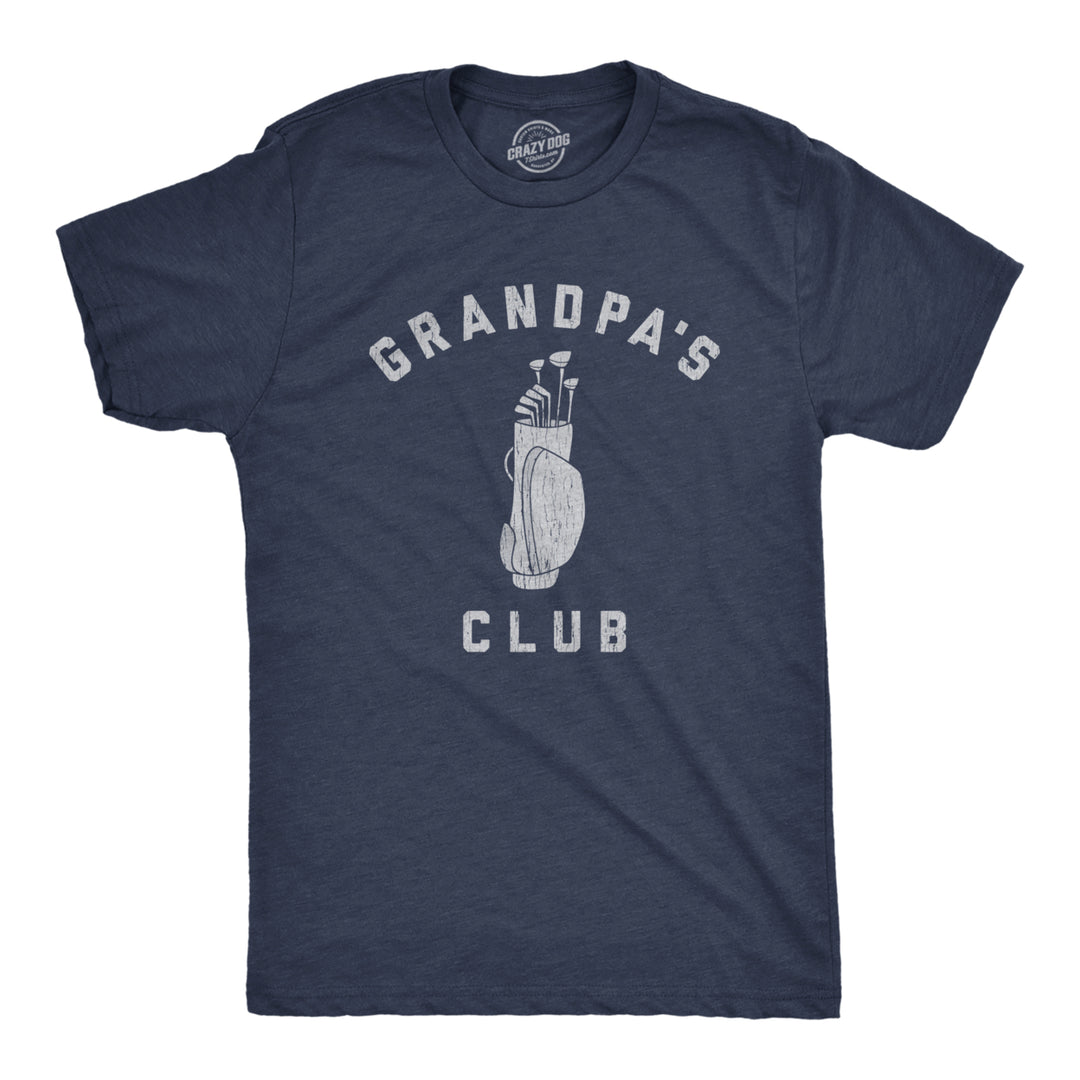 Mens Grandpas Club Tshirt Funny Grandfather Golf Lover Gift For Gramps Novelty Tee Image 1