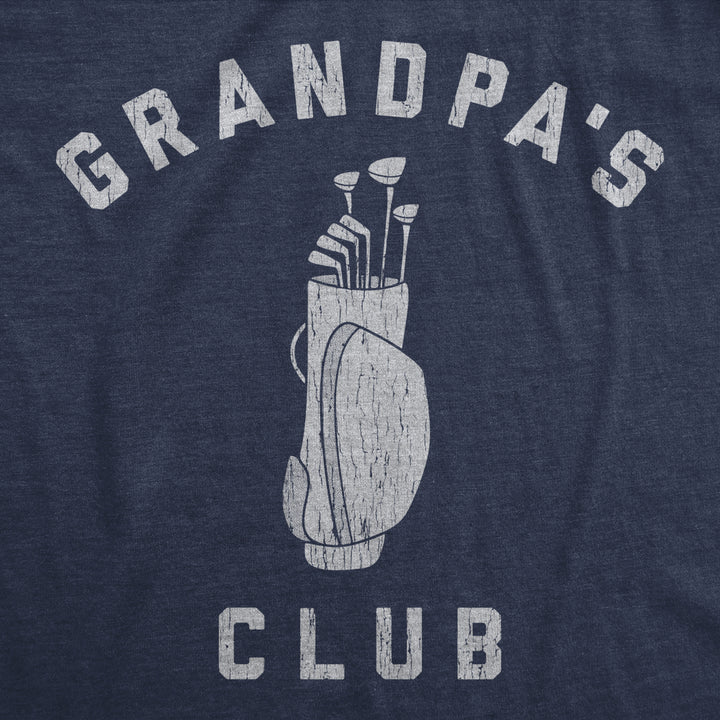 Mens Grandpas Club Tshirt Funny Grandfather Golf Lover Gift For Gramps Novelty Tee Image 2