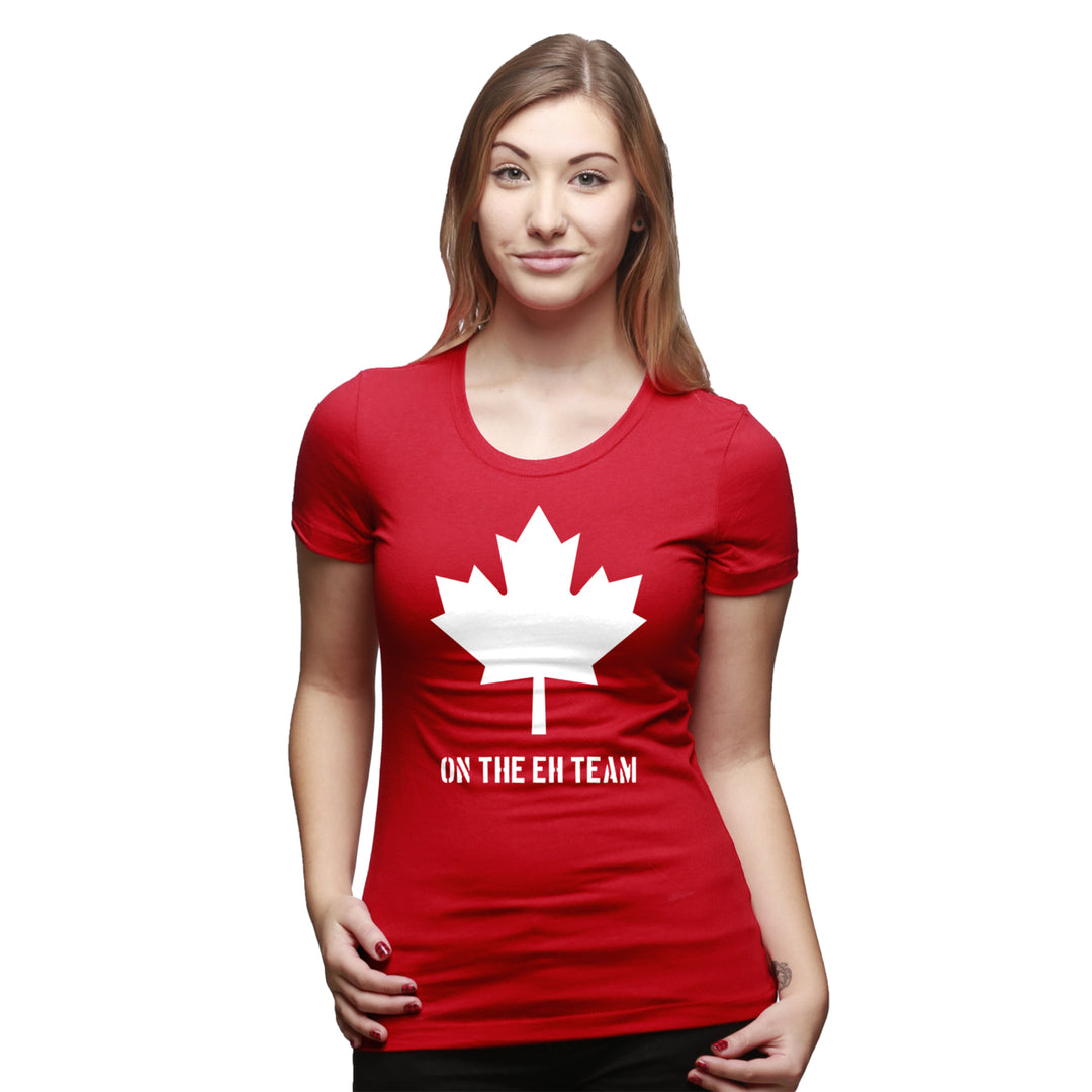 Womens Eh Team Canada T shirt Funny Canadian Shirts Novelty T shirt Hilarious Image 2