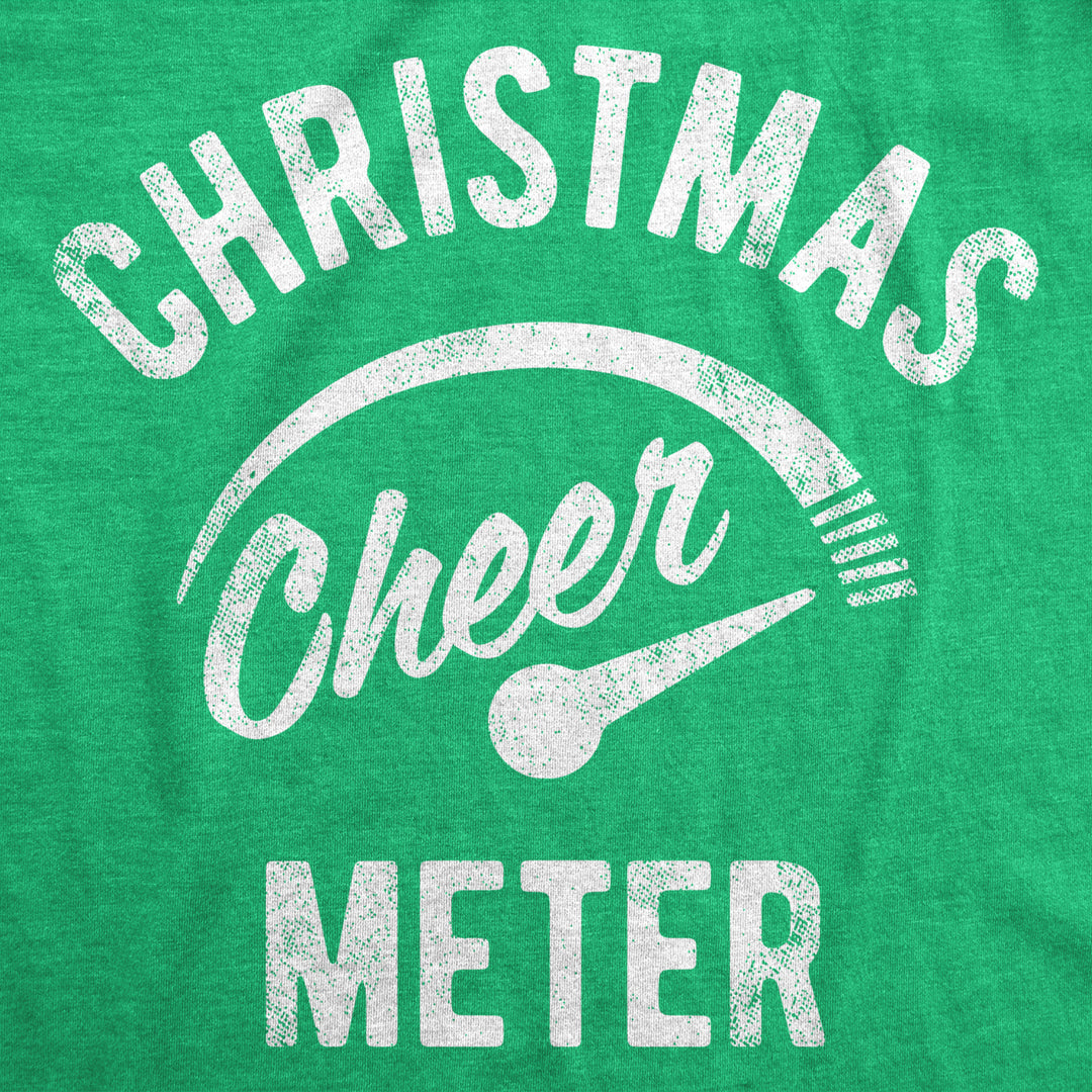 Maternity Christmas Cheer Meter Tshirt Funny Holiday Xmas Pregnancy Graphic Tee Image 2