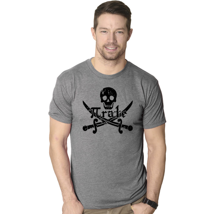 Pirate Skull and Crossbones Math Pi-Rate T-Shirt Funny Mathematical Shirt Image 1