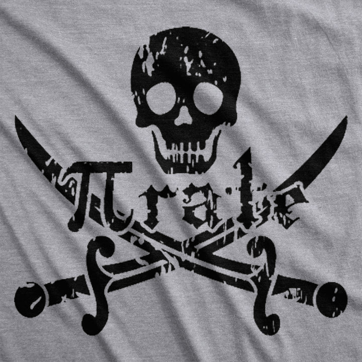 Pirate Skull and Crossbones Math Pi-Rate T-Shirt Funny Mathematical Shirt Image 2