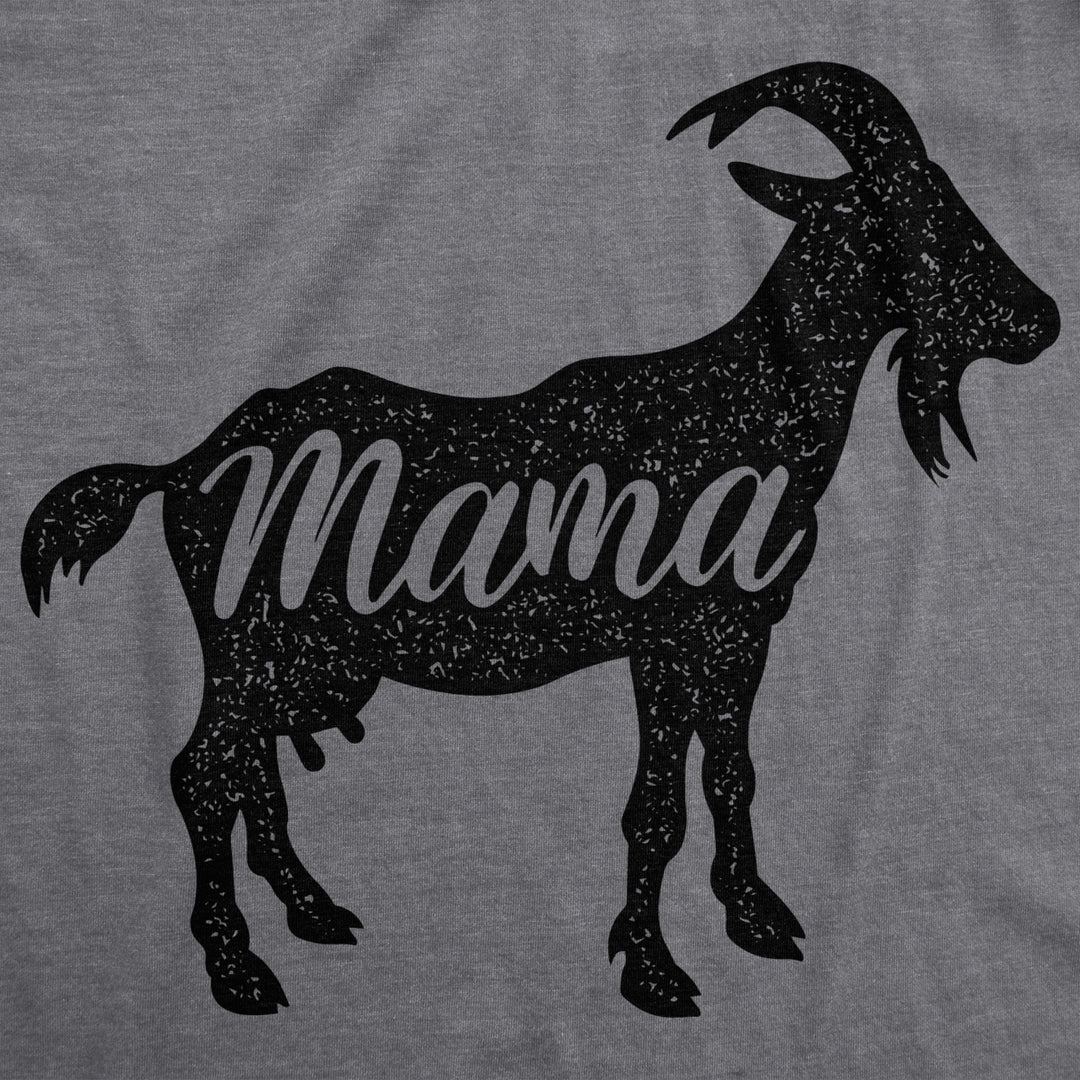 Womens Mama Goat Tshirt Funny Farm Animal Mothers Day Mom Tee Image 2