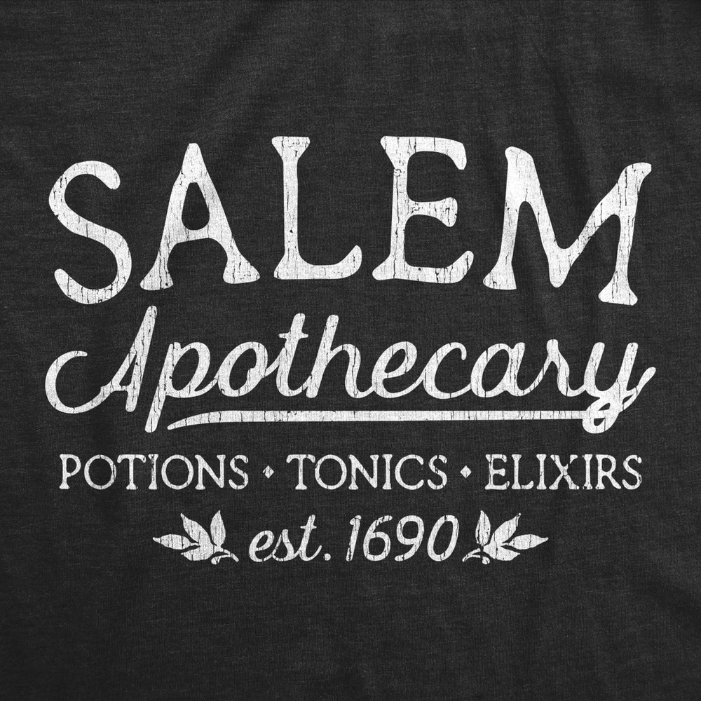 Womens Salem Apothecary Tshirt Funny Halloween Witch Graphic Novelty Tee Image 2