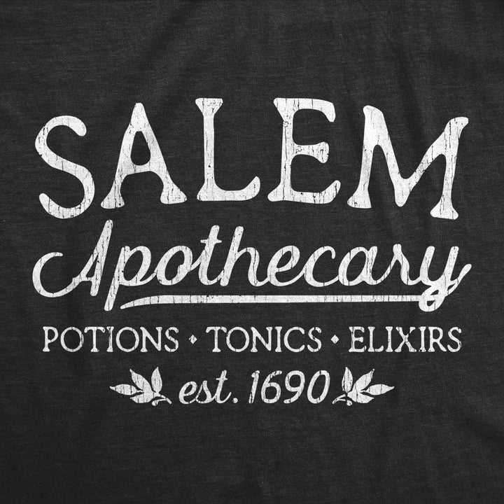 Womens Salem Apothecary Tshirt Funny Halloween Witch Graphic Novelty Tee Image 2