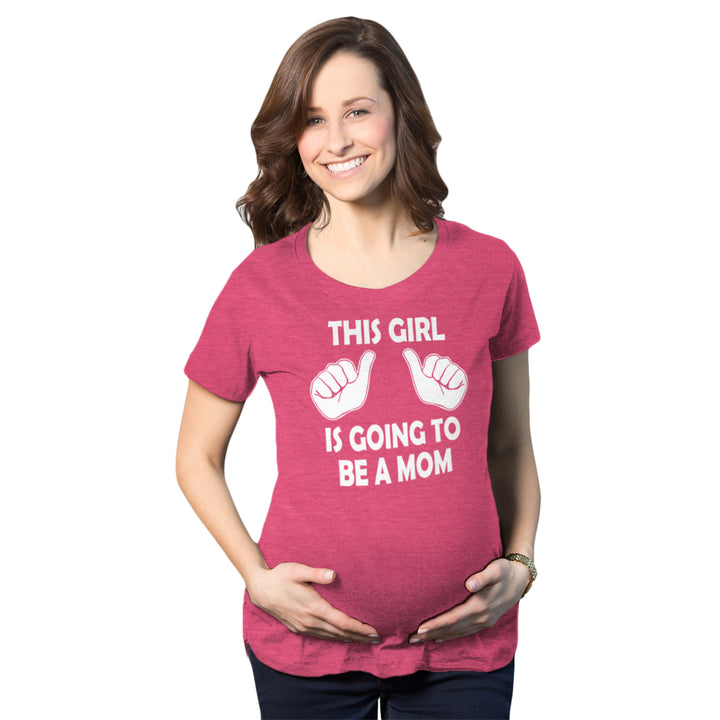 Maternity This Girl Is Going to be a Mom Shirt Cute Baby Announcement Tee Image 1