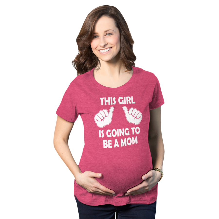 Maternity This Girl Is Going to be a Mom Shirt Cute Baby Announcement Tee Image 1