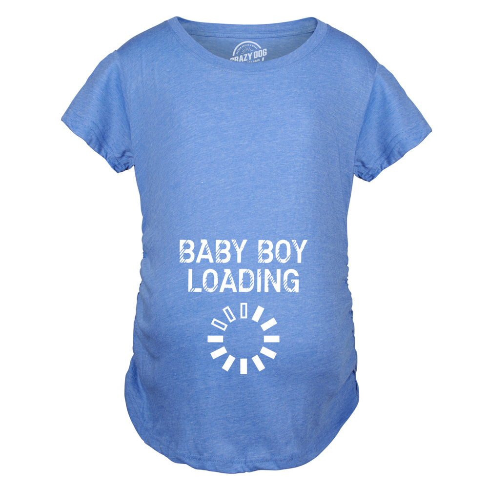 Maternity Baby Boy Loading Funny Nerdy Pregnancy Announcement T shirt Image 2