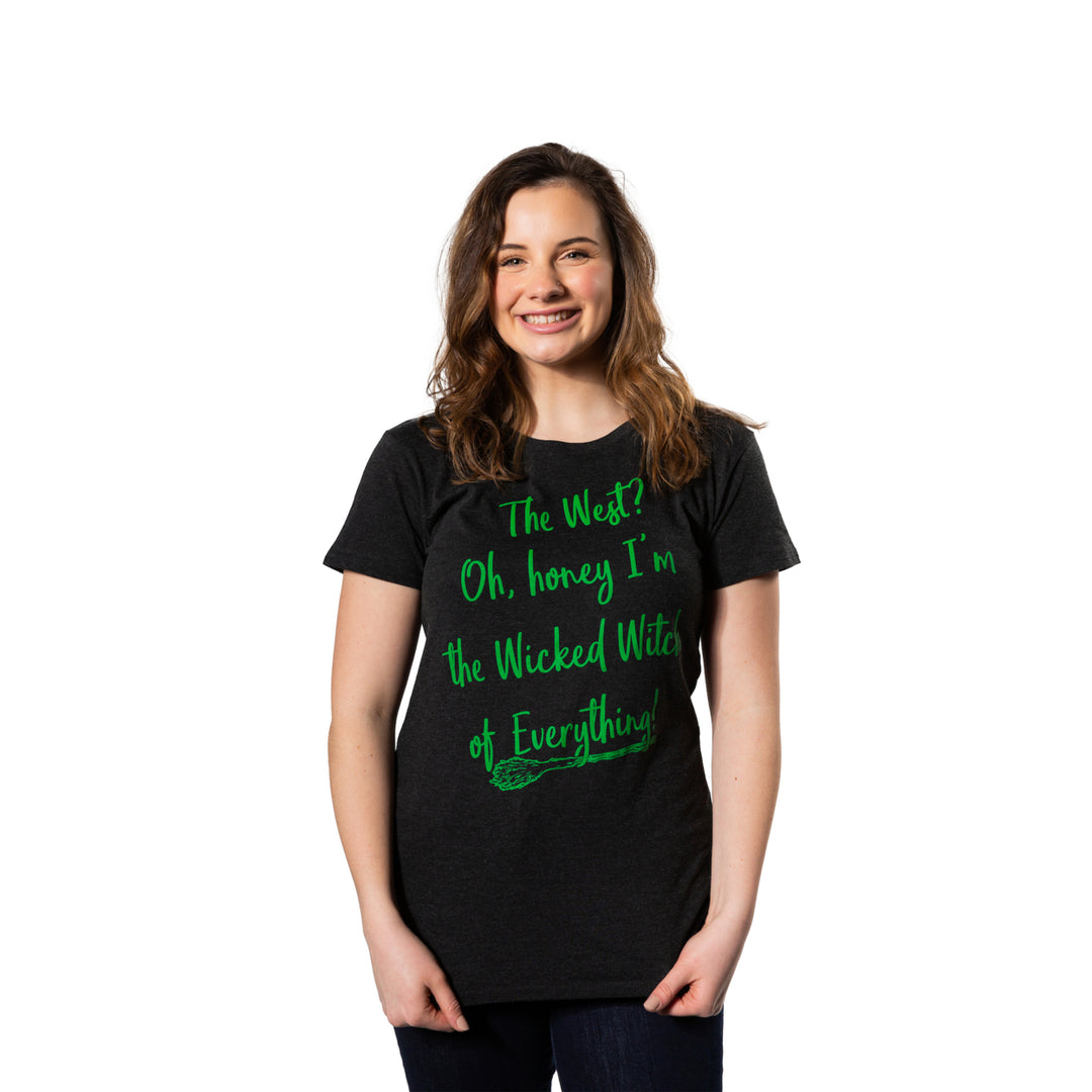 Womens Im The Wicked Witch Of Everything Tshirt Funny Halloween Tee For Ladies Image 4